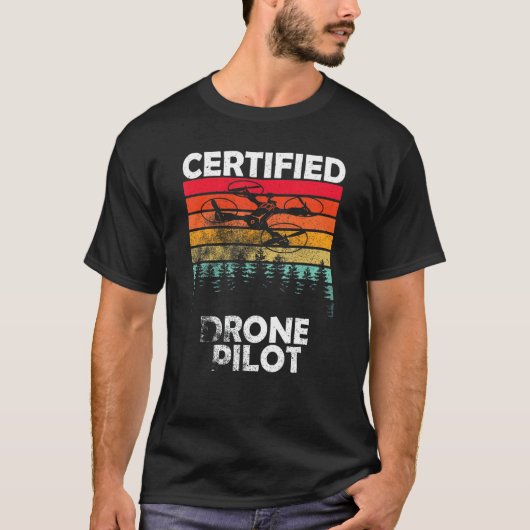 Certified Drone Pilot Fpv Drone Flying Drone Mou T-shirt (Voorkant)
