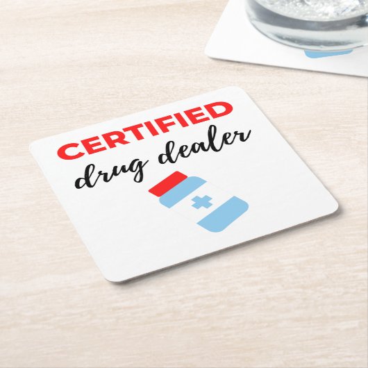 Certified Drug Dealer 2 Kartonnen Onderzetters (Schuin)