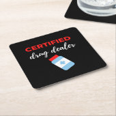 Certified Drug Dealer Kartonnen Onderzetters (Schuin)