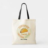 Certified Emotional Support Taco | Funny Foodie Ba Tote Bag (Achterkant)