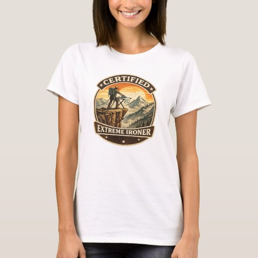 Certified Extreme Ironer Vintage Mountain TShirt (Voorkant)