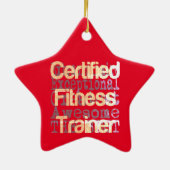 Certified Fitness Trainer Extraordinaire Keramisch Ornament (Achterkant)