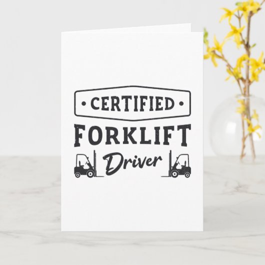Certified Forklift Driver Forklift Operator Truck Kaart (Gele Bloem)