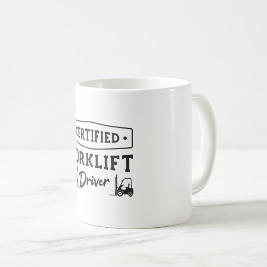 Certified Forklift Driver Forklift Operator Truck Koffiemok (Voorkant rechts)