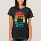 Certified Forklift Driver Retro T-shirt (Voorkant)