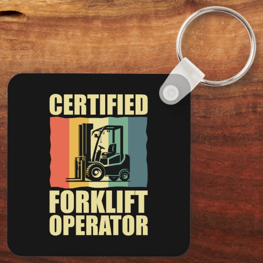 Certified Forklift Operator Sleutelhanger (Achterkant)