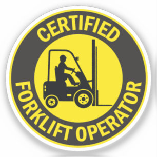 Certified Forklift Operator Sticker