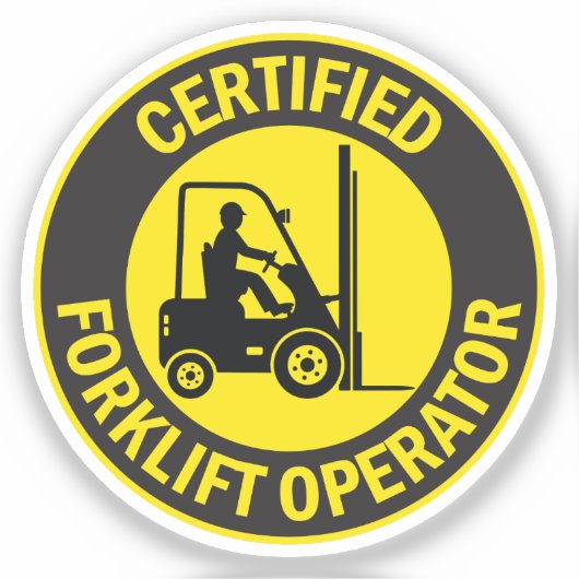 Certified Forklift Operator Sticker (Voorkant)