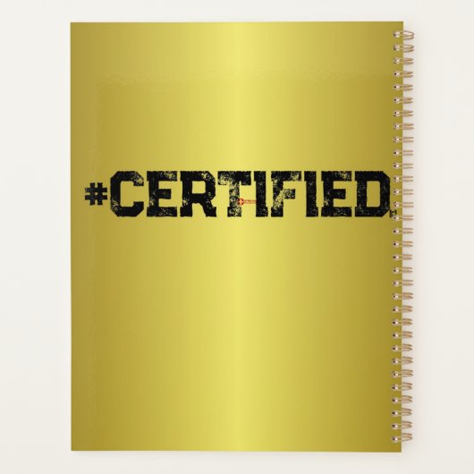 #CERTIFIED GOLD PLANNER (Achterkant)