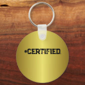 #CERTIFIED GOLD SLEUTELHANGER (RUBBER) (Voorkant)
