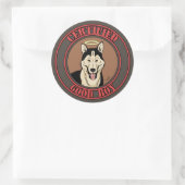 Certified Good Boy Ronde Sticker (Tas)