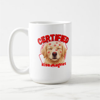 Certified Kiss Magnet - Funny Golden Retriever Dog Koffiemok