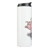 Certified Kosher Pig Cartoon Thermosbeker (Gedraaid links)