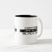 Certified Lean Six Sigma Black Belt 11oz Tweekleurige Koffiemok (Voorkant rechts)