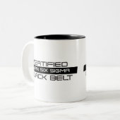 Certified Lean Six Sigma Black Belt 11oz Tweekleurige Koffiemok (Voorkant links)