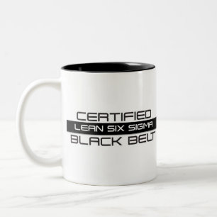 Certified Lean Six Sigma Black Belt 11oz Tweekleurige Koffiemok