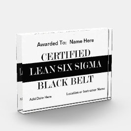 Certified Lean Six Sigma Black Belt Award Fotoblokken