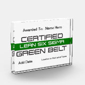 Certified Lean Six Sigma Green Belt Award Fotoblokken (Links)