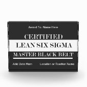 Certified Lean Six Sigma Master Black Belt Award Fotoblokken (Voorkant)