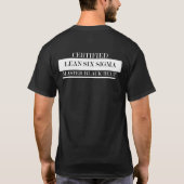 Certified Lean Six Sigma Master Black Belt T-shirt (Achterkant)