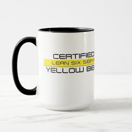 Certified Leans Six Sigma Yellow Belt Coffee Mok (Links)
