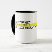 Certified Leans Six Sigma Yellow Belt Coffee Mok (Voorkant links)