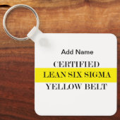 Certified Leans Six Sigma Yellow Belt Sleutelhanger (Voorkant)