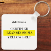 Certified Leans Six Sigma Yellow Belt Sleutelhanger (Achterkant)