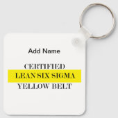 Certified Leans Six Sigma Yellow Belt Sleutelhanger (Achterkant)