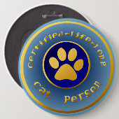 Certified-Life Long Cat Person Ronde Button 6,0 Cm (Voorkant /achterkant)