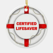 Certified Lifesaver Keramisch Ornament (Voorkant)
