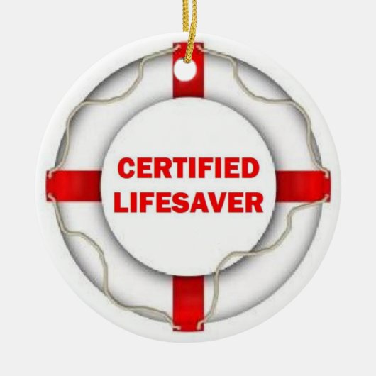 Certified Lifesaver Keramisch Ornament (Voorkant)