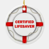 Certified Lifesaver Keramisch Ornament (Achterkant)