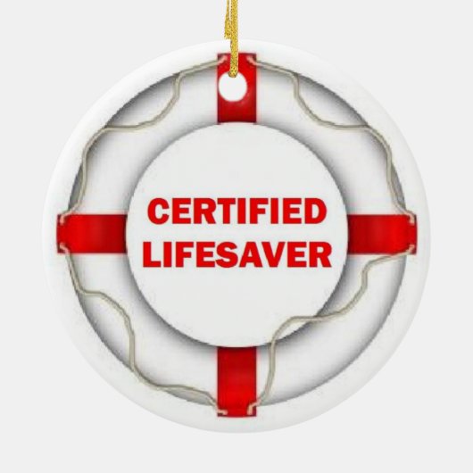 Certified Lifesaver Keramisch Ornament (Achterkant)