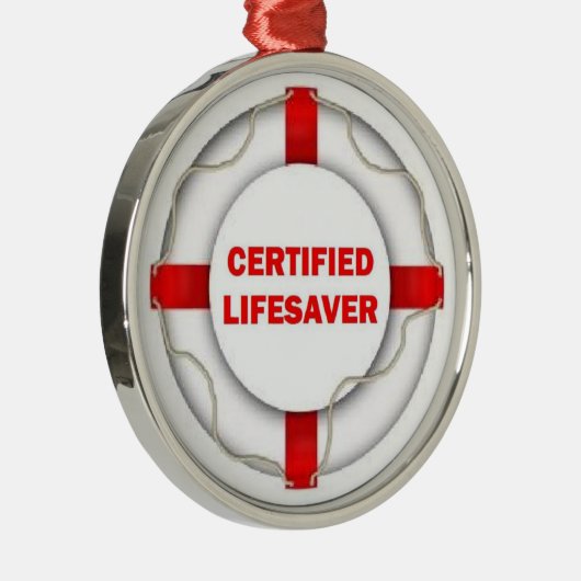 Certified Lifesaver Metalen Ornament (Rechts)