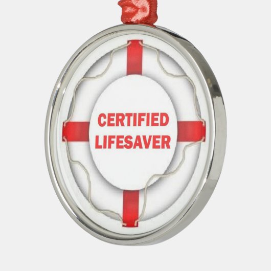 Certified Lifesaver Metalen Ornament (Links)