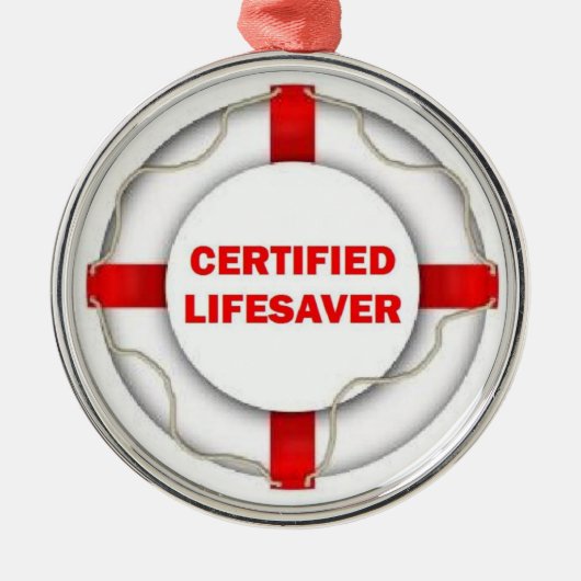 Certified Lifesaver Metalen Ornament (Voorkant)