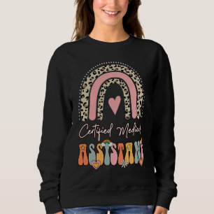 Certified Medical Assistant CMA Groovy Retro Rainb Trui