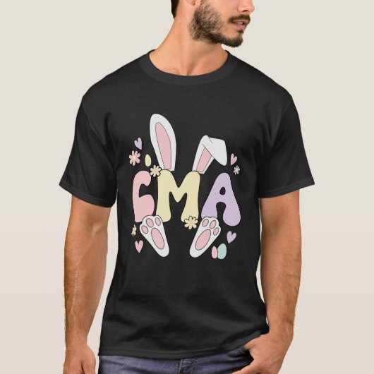 Certified Medical Assistant Easter Bunny CMA Easte T-shirt (Voorkant)