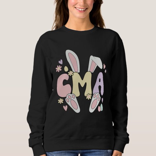 Certified Medical Assistant Easter Bunny CMA Easte Trui (Voorkant)