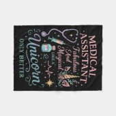 Certified Medical Istant Unicorn Cma Medical Istan Fleece Deken (Voorkant (Horizontaal))