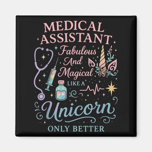 Certified Medical Istant Unicorn Cma Medical Istan Magneet (Voorkant)
