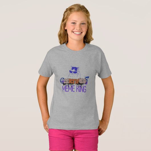 Certified Meme King Cat T-shirt (Voorkant volledig)