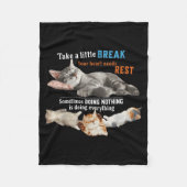 Certified Nap Expert Funny Lazy Cat Meme Cat Moms  Fleece Deken (Voorkant)