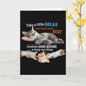 Certified Nap Expert Funny Lazy Cat Meme Cat Moms  Kaart (Gele Bloem)