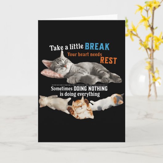 Certified Nap Expert Funny Lazy Cat Meme Cat Moms  Kaart (Gele Bloem)