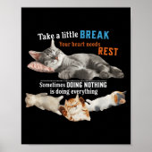 Certified Nap Expert Funny Lazy Cat Meme Cat Moms Poster (Voorkant)