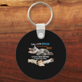 Certified Nap Expert Funny Lazy Cat Meme Cat Moms Sleutelhanger (Voorkant)