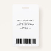 Certified Nurse Aide, Home Health Aide Photo ID Badge (Achterkant)