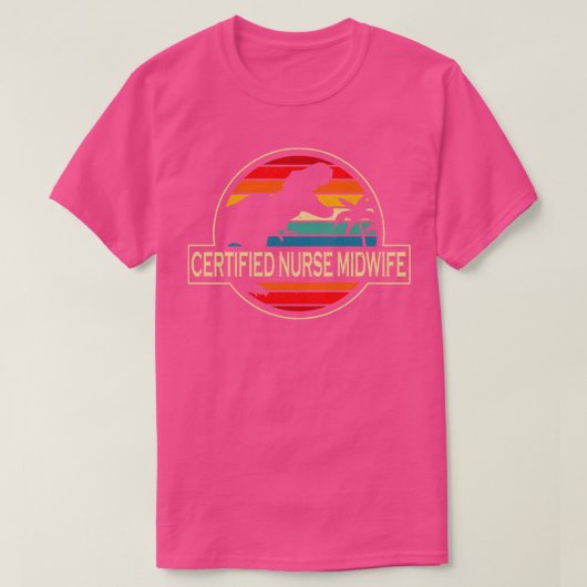 Certified Nurse Midechtgenote Dinosaur T-shirt (Design voorkant)
